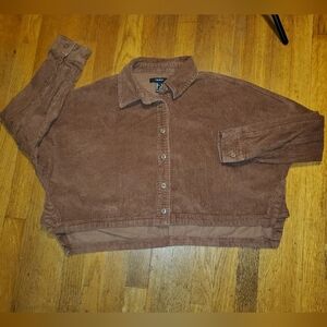 Forever 21 Brown Corduroy Cropped Jacket